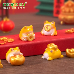 weijs new products: diy new year scene decorations, desktop car ornaments, and small golden toad figurines