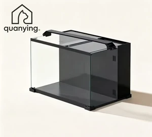 Impression 40cm Back Filter Aquarium Tank LED Desktop Glass Fish Habitat for Freshwater Planted Display