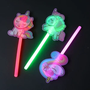 Multicolor Chemical Kids Glow Unicorn Wand Light Sticks Glow Sticks Wholesale Single Pack