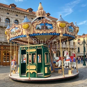 Fun Carnival Outdoor Amusement Park Rides Large Machine 16 Seats Royal Carousel for Kids and Adults on Sale