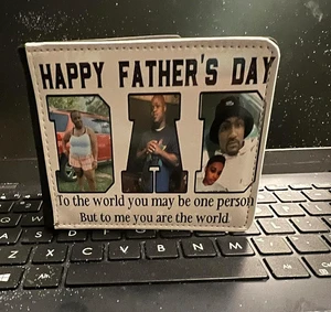 Personalize Faux Leather Men Wallets Blanks Sublimation Wallet As a Gift for Father's Day
