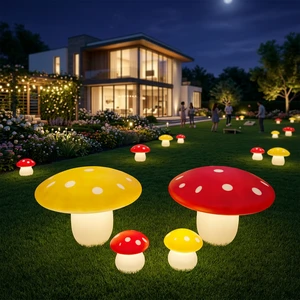 LED Mushroom Lawn Light Outdoor Decorative Light Christmas Easter Event Decoration Atmosphere Light Ornament Color Changeable