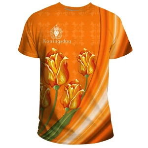 The Most Popular Netherlands Shirt for Men Holland King's Day Tulip 3D Printed XS-6XL Plus Size Men's Shirts Custom T Shirt Bulk