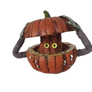 Halloween Pumpkin Horror Doll Latex Foam Indoor Decoration Glow Feature Personal Gift