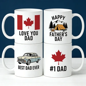Maple Leaf Dad Mug Father's Day Gift for Canadian Dad for Father's Day Gift Family Gatherings Daily Coffee Drinking