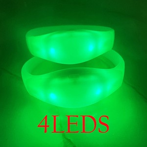 Party Bands Supplies Sound 4 LEDS Light Wristband Remote Control 33 Buttons Pulseras Led Para FiestasDmx512 Led Bracelets
