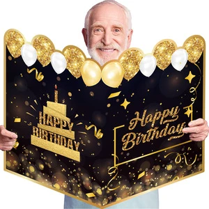 Large Greeting Card Giant Guest Book Big Happy Birthday Card for Happy Birthday Party Decorations Supplies Gifts