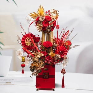 Happy New Year 2025 Party Decor Large Luxury Artificial Flower for Vietnamese Lunar Chinese New Year Decorate Flower