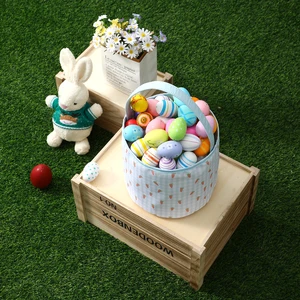 Wholesale Kids Colorful Easter Gifts Bag Cute Carrot Kids Bucket Easter Decoration Bags Easter Egg Baskets for Boys and Girls