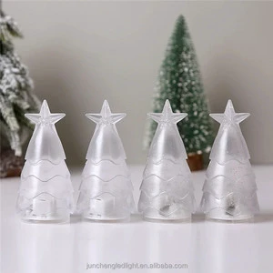 New Product Christmas Tree Decoration Ornaments Xmas Tree Holiday Display Battery Powered Electronic Candle
