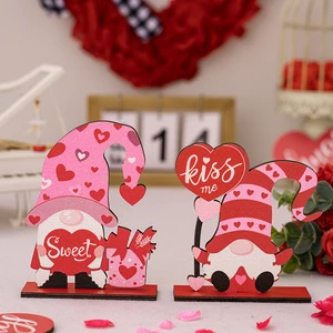 Happy Valentines Day Items Letter Sign Valentine's Day Products Tabletop Decorations Home Wedding Party Love Wooden Table Sign
