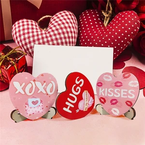 In-stock Valentine's Day heart-shaped hugging banners, wedding table decorations, and wooden handicrafts.
