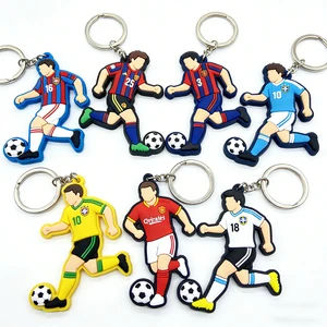 2026 Creative Football Cup Personalized Sports Souvenir UV Printed Soft PVC Custom Keychain in Bulk Anhui Made
