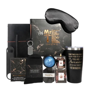 Unique Thank You Custom Logo Gifts Men Retirement Gift Set for Father's Day Birthday Valentine Key Chain Tumbler Men Gift Set