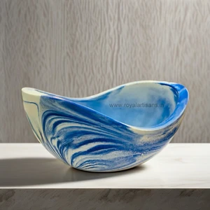 MAGNESIA Eco-Friendly Salad Bowl and Unique Dishes & Plates with Elegant Marble Effect Royal Artisans Brand Wholesale Price