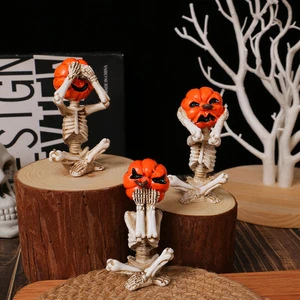 Halloween KTV Store Kindergarten Decorative Items: Scarecrow Witch Wreath Pumpkin Scarecrow Broom Hanging Decorations