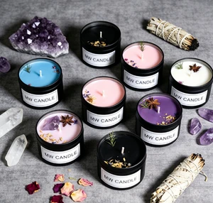 Custom Handmade Soy Wax Scented Candles Eco-Friendly Modern Christmas Wedding Easter Thanksgiving Home Decoration Flameless Low
