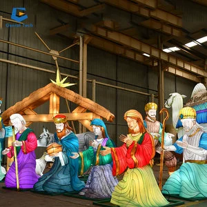 SG-RT219 Life Size Figure Lantern Chinese New Year Lantern Show Theme Park Decorations Religious Scene
