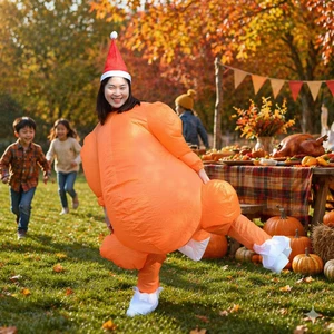 Adult Funny Halloween Party Birthday Party Christmas Thanksgiving Inflatable Turkey Costumes