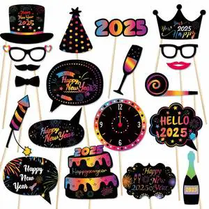 20pcs/set Happy New Year Party Decorations Party Funny Shooting Decoration Props Christmas 2025 New Year Party Decorations