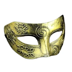 Antique Greek Roman Warrior Venetian Mardi Gras Cosplay Party Half Face Mask