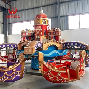 Customizable Venice Style Rotating Boat Ride for Family Entertainment Centers and Fairs