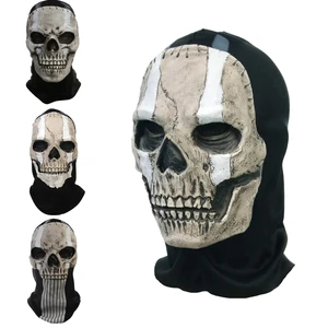 Unisex Horror Ghost Skull Mask Cosplay Latex Headgear for Halloween Party Masquerade Prop Perform in Style