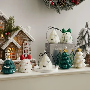 Hot Sale Home Decor Christmas Gifts Cute Christmas Tree Aromatic Candles Creative Handmade Soy Wax Christmas Scented Candles