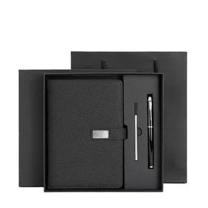XP-Promos 2025 Auto Insurance Gift Set 4-Color Embroidered Business Promotion Notebook Pen for Christmas Father's Day New Year