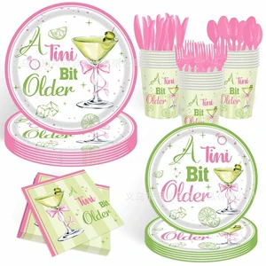 Margarita Cocktail Birthday Party Supplies Layout for Adult Celebration Event