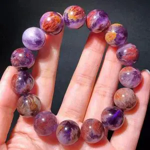 High Quality Polished Purple Amethyst Quartz Crystal Fashion Trend Bracelet for Mother's Day Gifts Wholesale