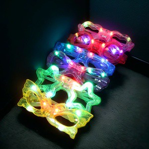 DAMAI Plastic LED Glasses Glow in Dark Waterproof Party Supplies Favor for Kids Adults Heart Star Butterfly Birthday Decoration