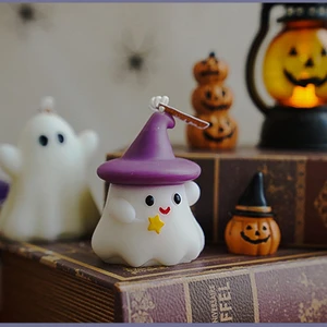 E220 Spooky & Unique Decor Mini Size Halloween Ghost - Shaped Creative Candles