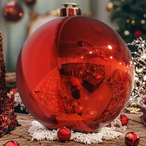 Custom Wholesale Festival Holiday Christmas Ornaments Supplier Decorations Plastic Big Christmas Ball