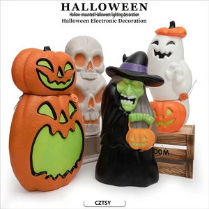 New Cross-border Halloween Illuminated Ground Ornaments: Ghost Pumpkin, Skull Witch Scene, Outdoor Courtyard Decoration
