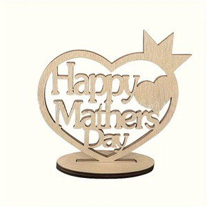 Custom Designed Wood Mother's Day Party Favor Best Mum Wooden Gift Ideas for Happy Mother's Day Souvenir