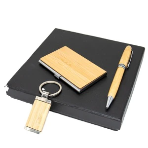 Excellent Quality Logo Cup and Notebook Wooden Gift Set for Corporate Promotions for Father's Day Thanksgiving New Year