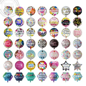 18 Inch Happy Birthday Globos Aluminum Foil Helium Mylar Balloon Wholesale Children's Birthday Party Decoration Balloon Supplies