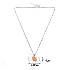 Father'S Day Gifts From Jewelry Fashion Pendent Necklace for Best Dad I Love Dad Ball Pendant Necklace