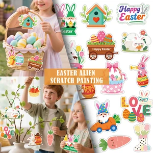 Factory Stock & Custom New Kids Color-Scratch Art - Easter Scratch Card Kit for Party Decor
