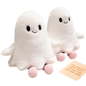 Halloween Ghost Plush Pillow Doll Cute Decorative White Spooky Plushies Factory Custom Funny Stuffed Toys For Party Favors Gift
