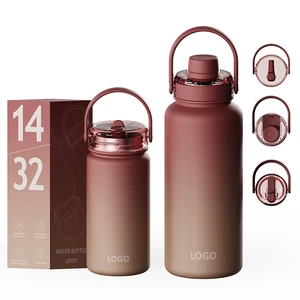 Customized 14/18/24/32/40oz Personalized Sport Water Bottle Drinking Bottle Thermal Vacuum Flask Water Flask For Kids With Logo