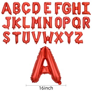 Silver Rose Gold Letter Number Foil Balloon Bulk Punch Foil Balloon Happy Birthday Party Wedding Party Supplies