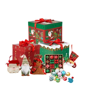 Large Christmas Gift Set Promotional Decoration Christmas Toy Items Display Boxes Bag for Kids