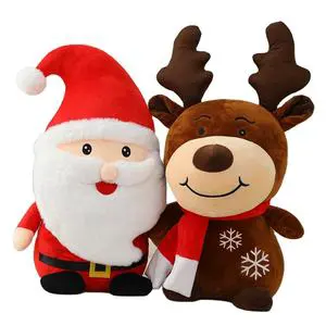 Manufacturer OEM Deer Santa Claus Christmas Plush Toy For Christmas Decoration New Design Santa Plush Toy