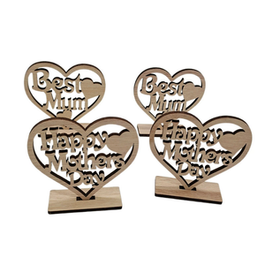 New Style Engraved Eco-friendly MDF Wood Mother's Day Gift for Mom-Customizable Color Shape Logo & Size