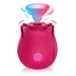 USB Rechargeable Rose Flower Vibrator Toy For Women Washable Waterproof With 10 Vibration Modes Sex Sucking Rose Toys%