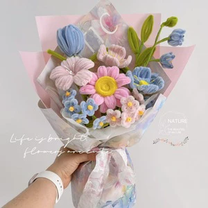 Single Artificial Sunflower Twist Stick Flower DIY Graduation Teacher's Day Valentine's Day Thanksgiving Bouquet Mother's Day