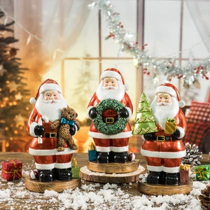 Cross-border New Santa Claus Ornament Creative Home Christmas Decoration Festive Christmas Gifts Handmade Epoxy Resin Crafts