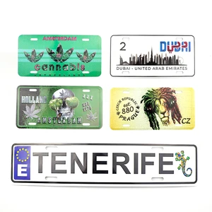 Custom Made Holland Dutch Amsterdam Tourist Souvenir 3D Metal Aluminum Car License Plate